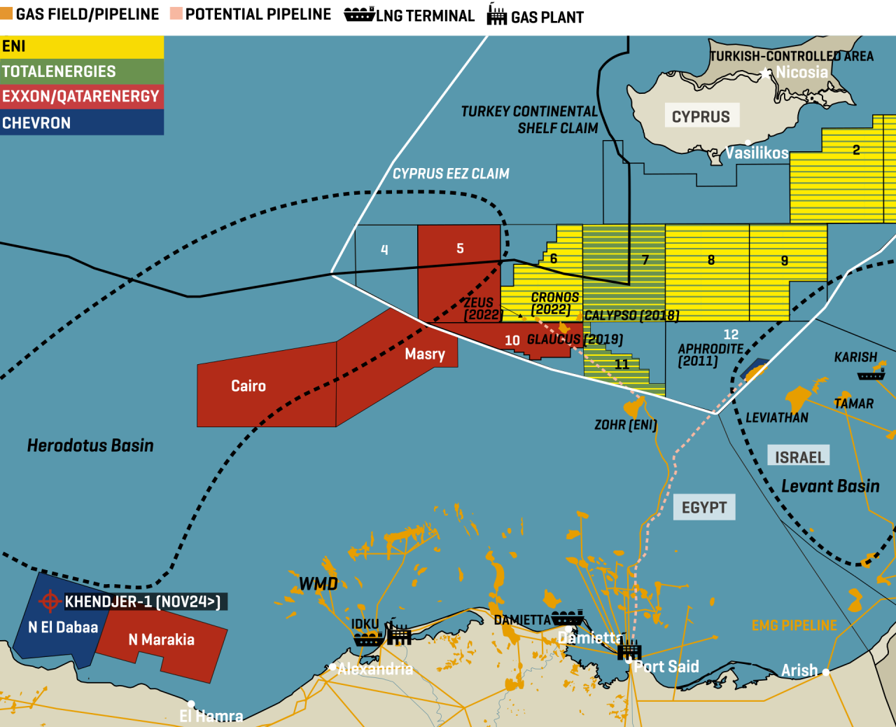 Cyprus Offshore Blocks & Gas Discoveries